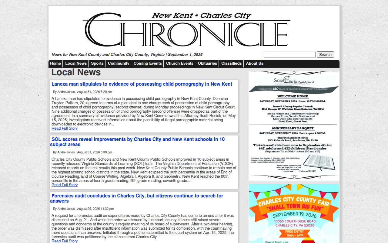 New Kent County crime-news and court-record coverage